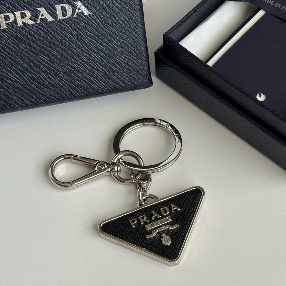 Authentic Prada keychain bag charm